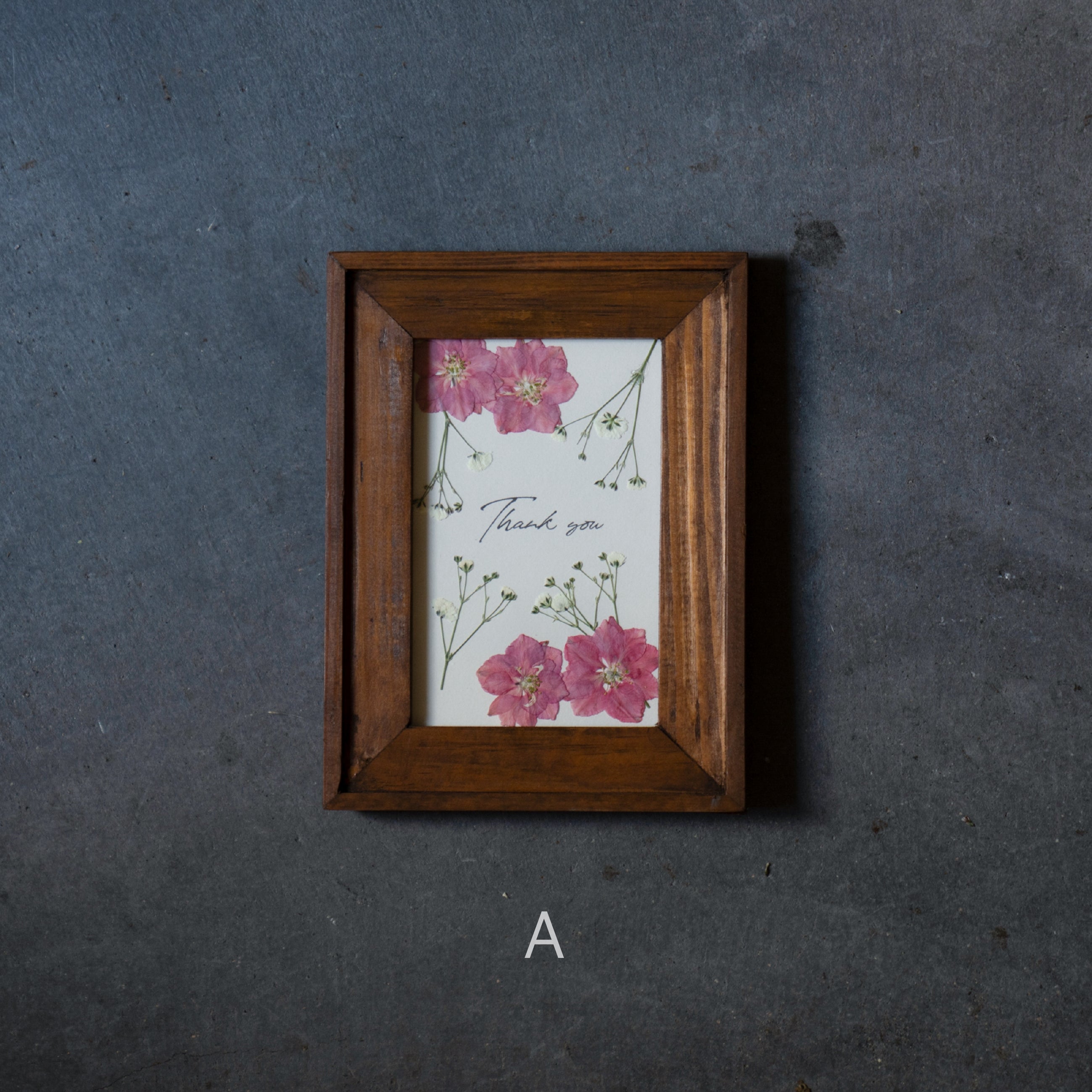 押し花アートフレーム mini「Thank you」