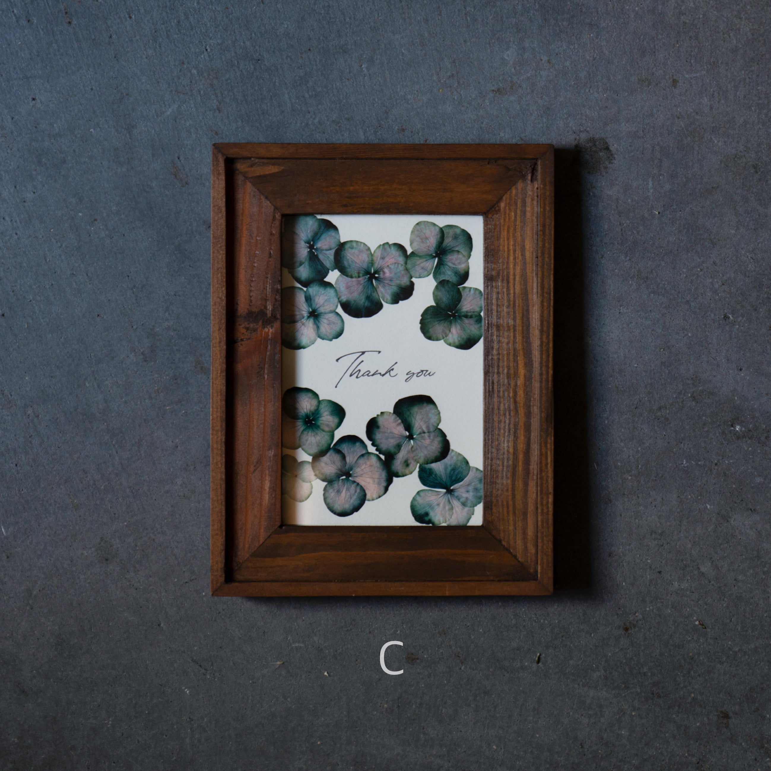 押し花アートフレーム mini「Thank you」