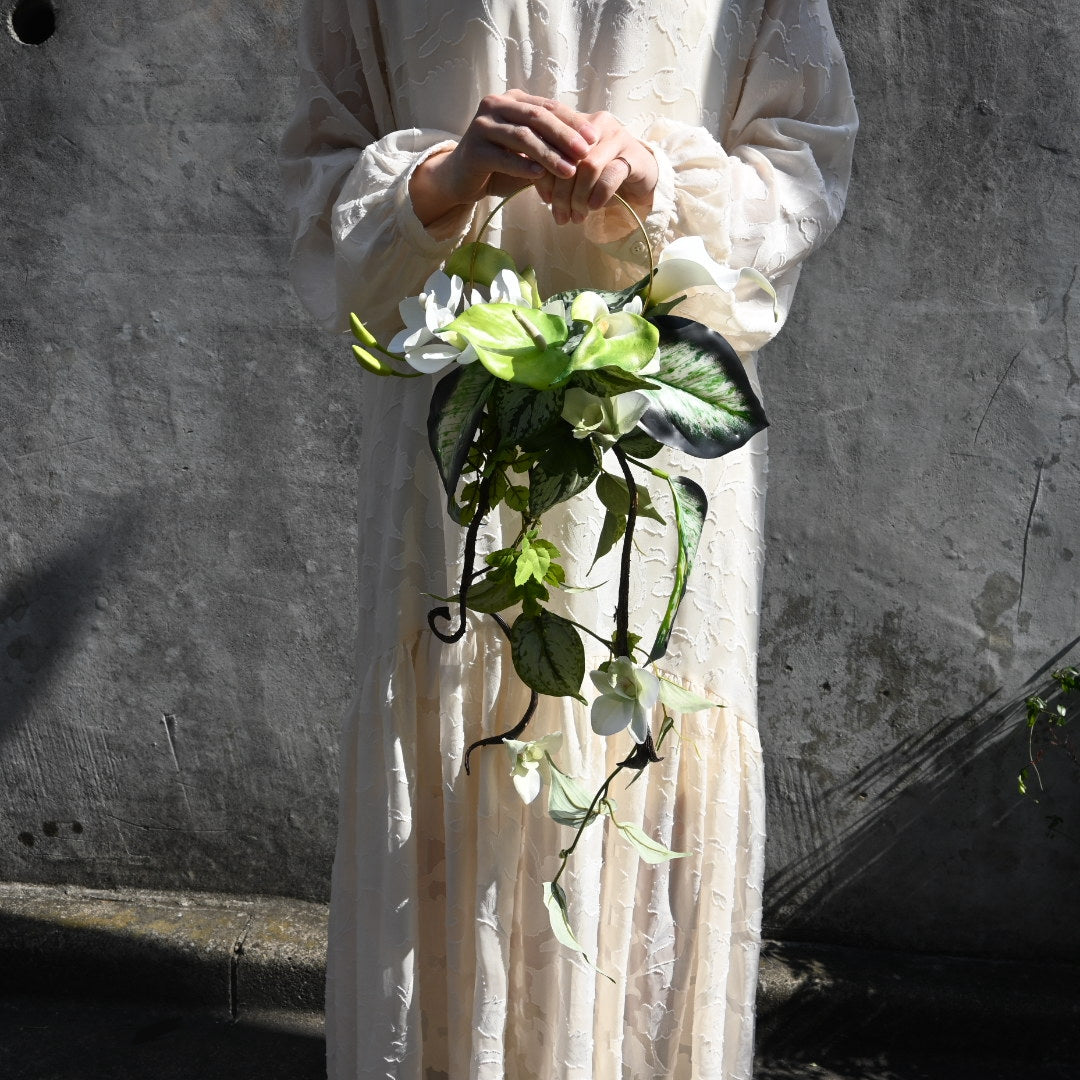 グリーンMIXボタニカルリースブーケ