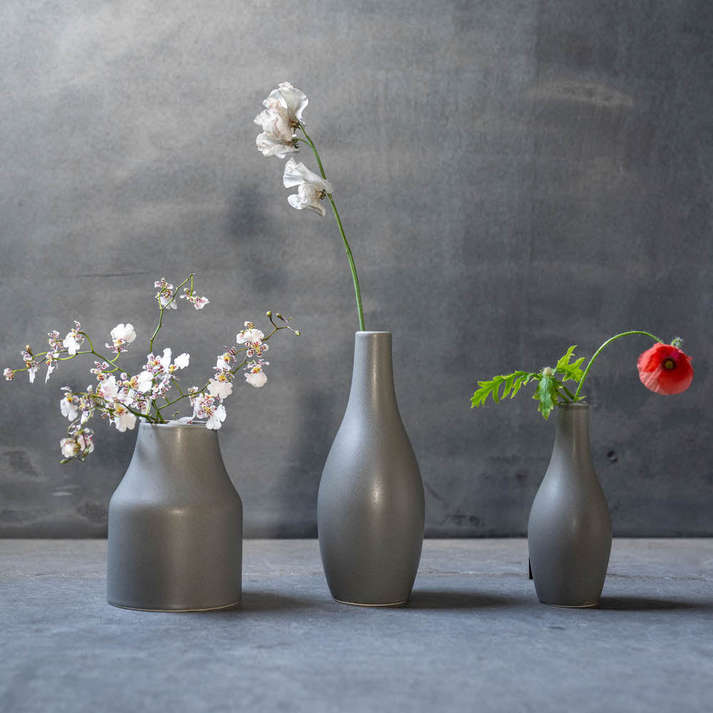 かもしか道具店 フラワーベース L-size〈グレー〉