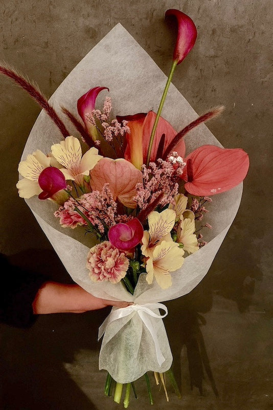 【転職・退職などの送別用におすすめ】秋のおまかせ華やかブーケ Sサイズ