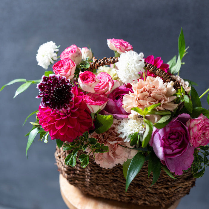 Basketフラワーアレンジメント Mサイズ フラワーギフト 花 生花