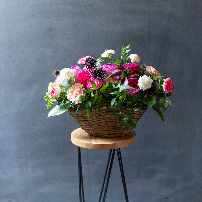 《母の日ギフトにおすすめ》Basketフラワーアレンジメント L-size