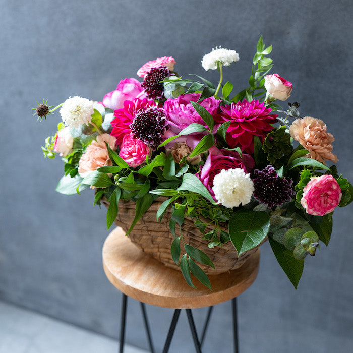 《母の日ギフトにおすすめ》Basketフラワーアレンジメント L-size