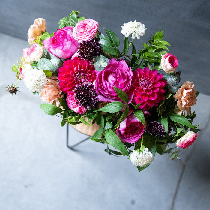 《母の日ギフトにおすすめ》Basketフラワーアレンジメント L-size