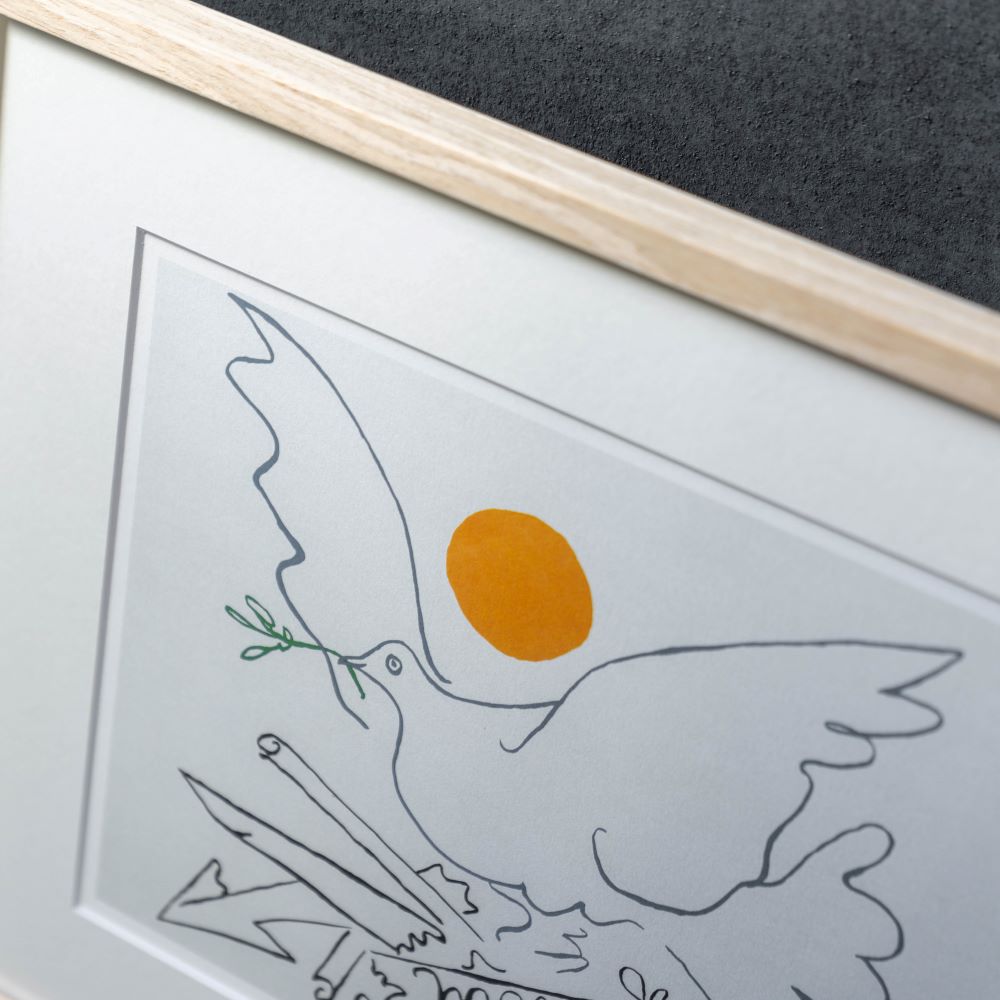 パブロ・ピカソ「武器のない世界へ」額付きポスター