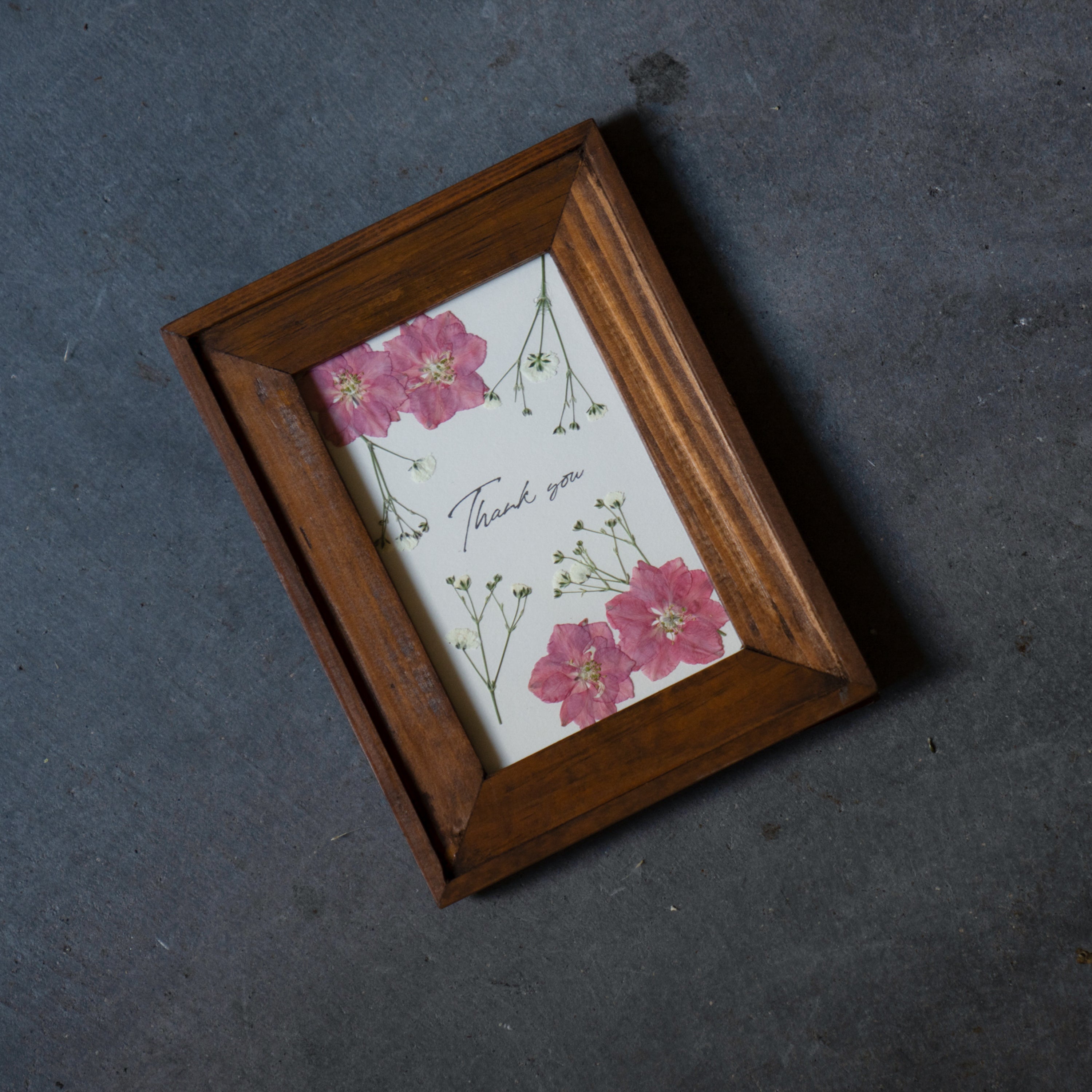 押し花アートフレーム mini「Thank you」