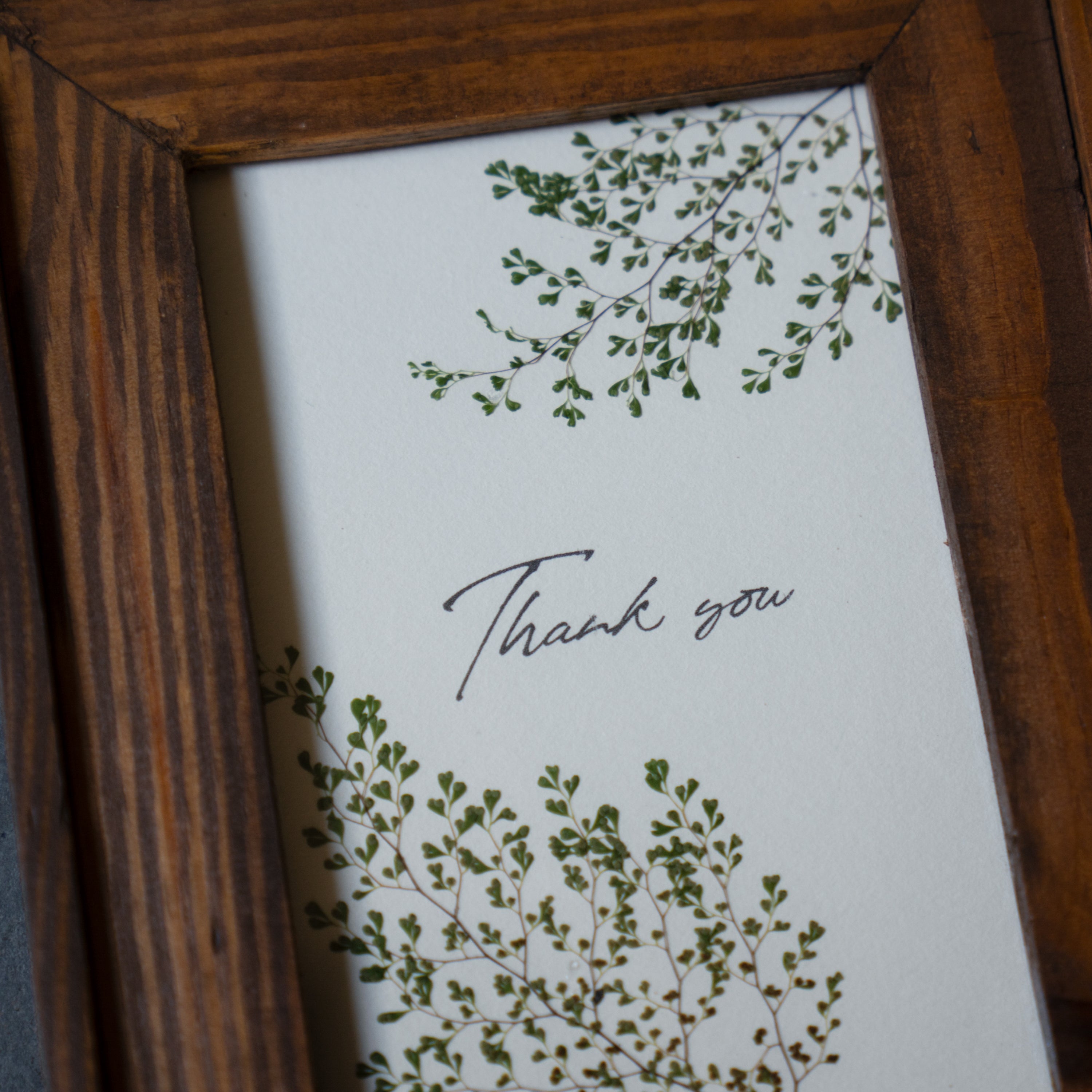 《母の日ギフトにおすすめ》押し花アートフレーム mini「Thank you」