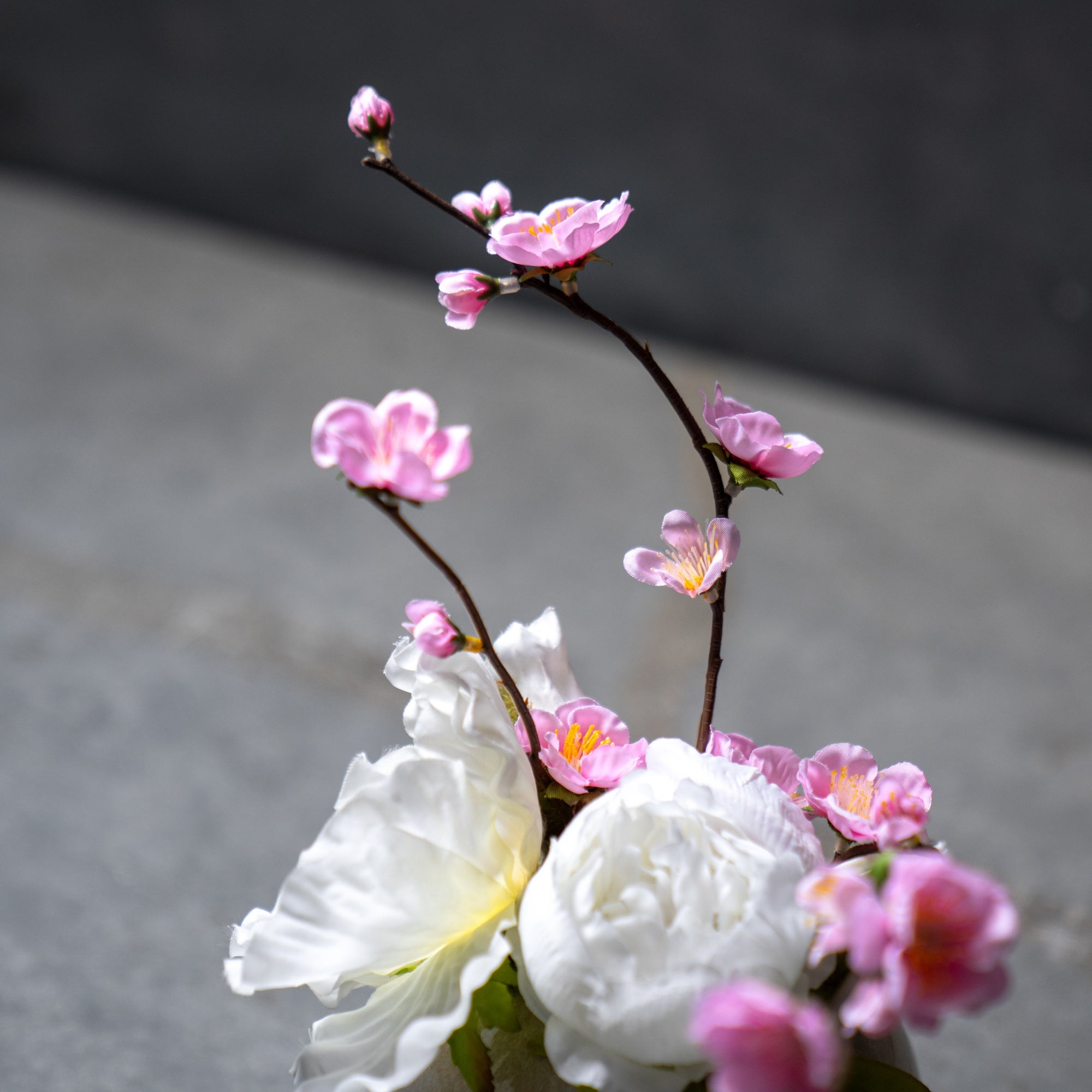 桃の花アーティフィシャルフラワーアレンジメント