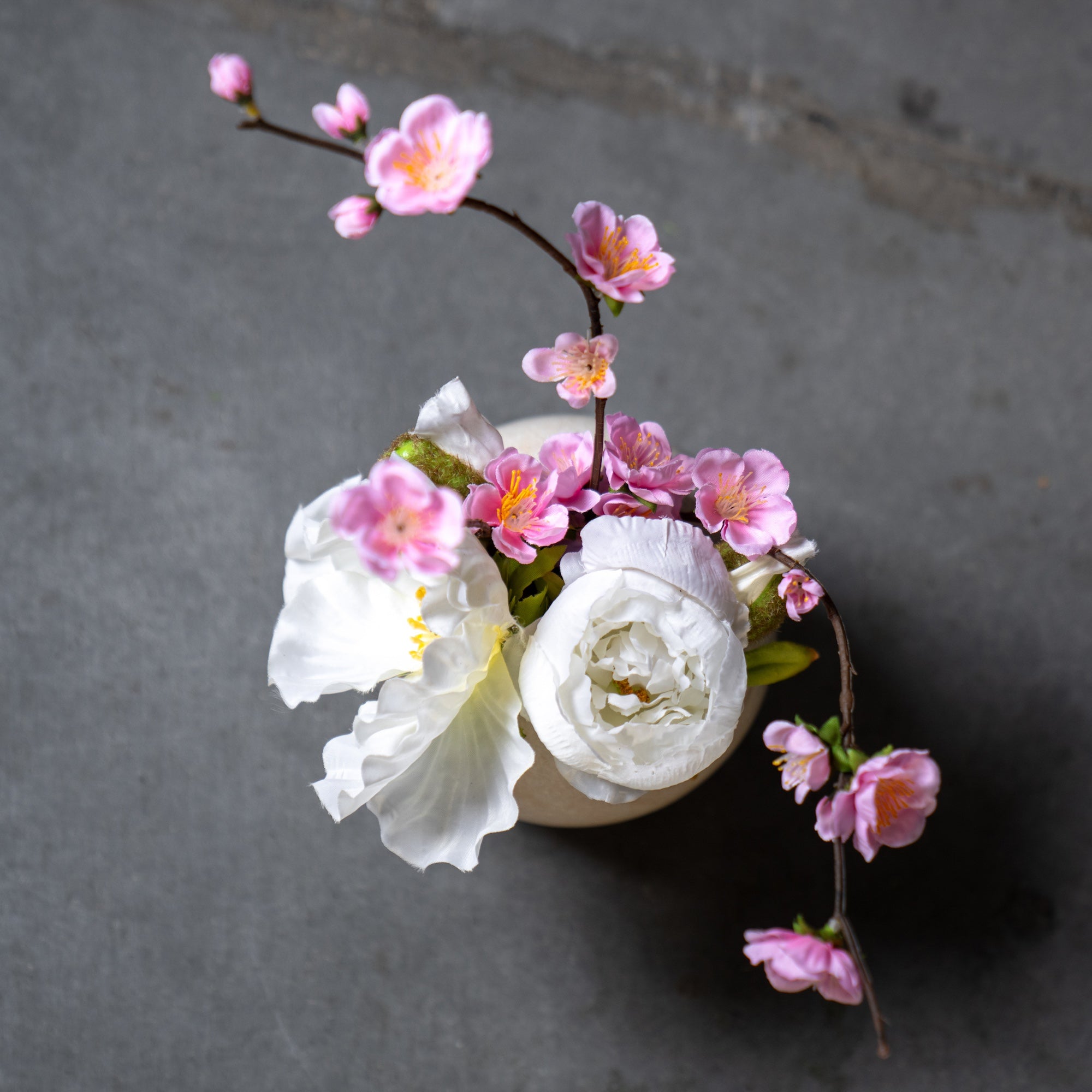 桃の花アーティフィシャルフラワーアレンジメント