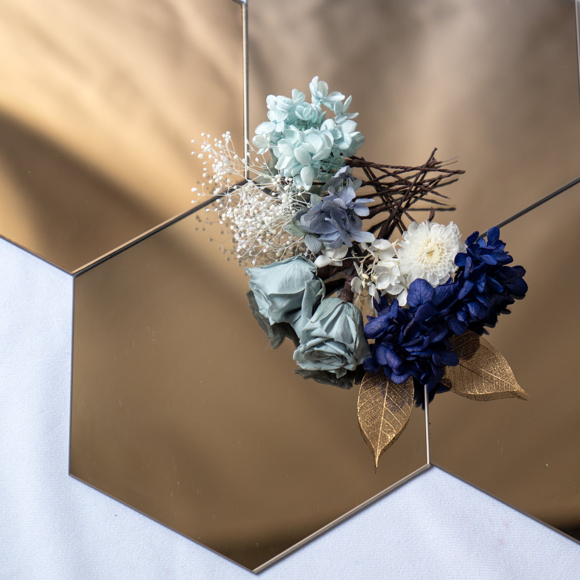ヘッドフラワーと六角ミラーセット A