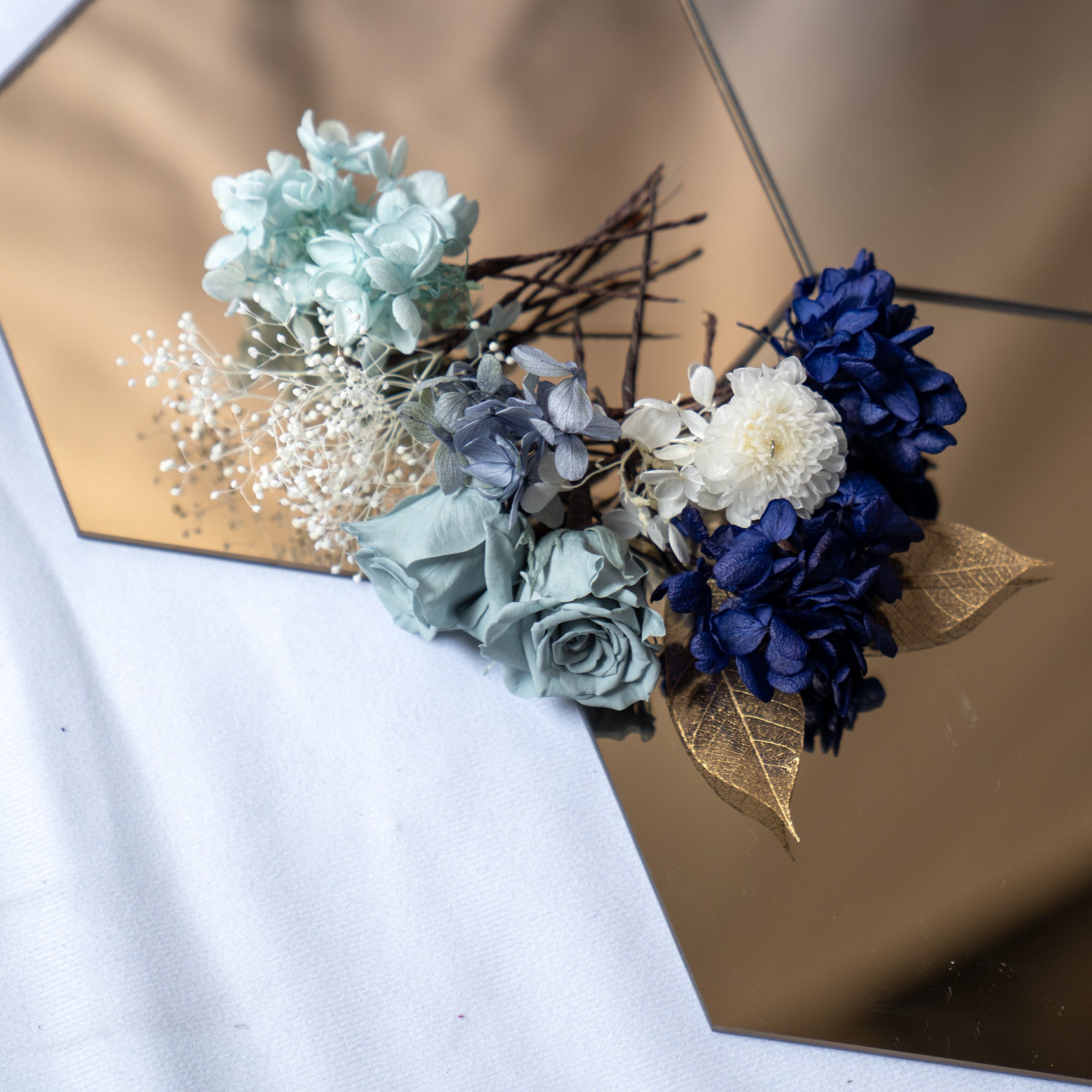ヘッドフラワーと六角ミラーセット A