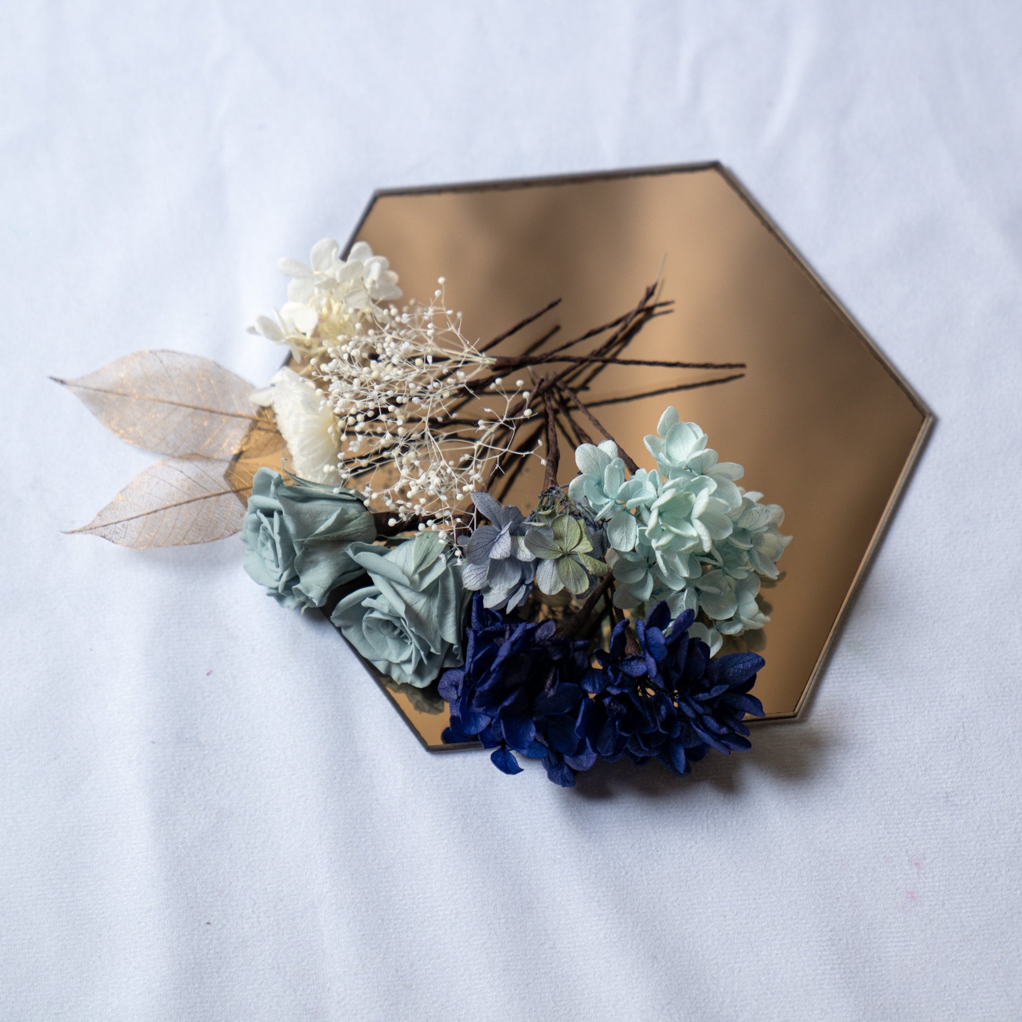 ヘッドフラワーと六角ミラーセット A
