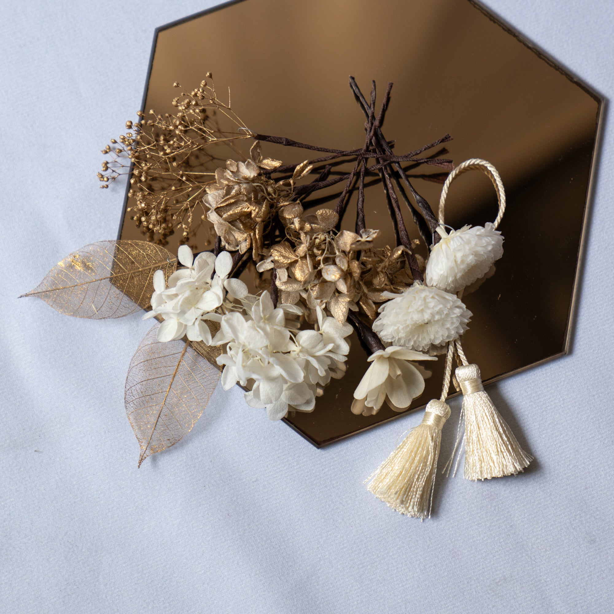 ヘッドフラワーと六角ミラーセット C