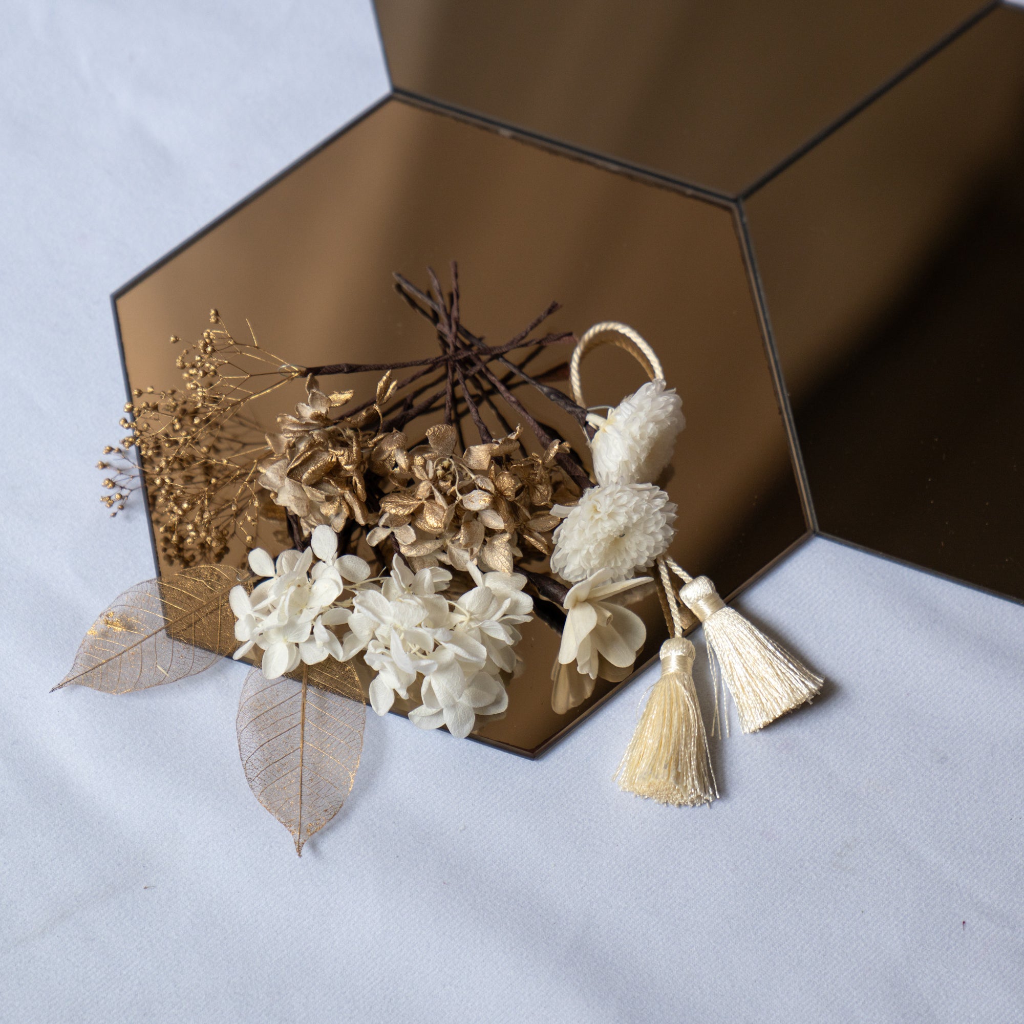 ヘッドフラワーと六角ミラーセット C