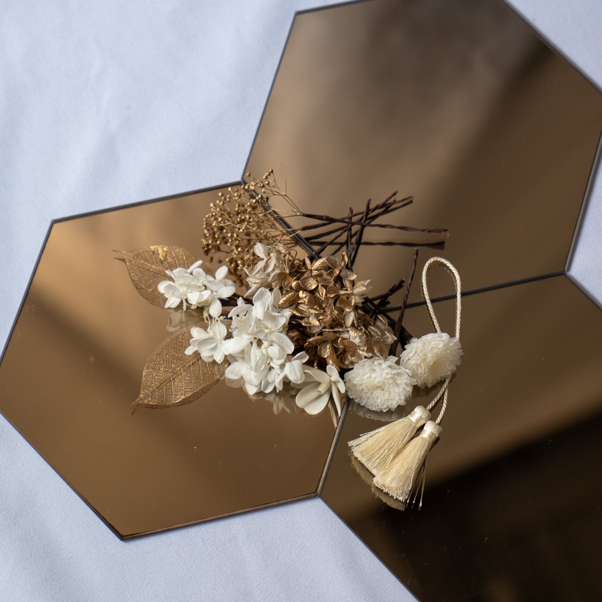 ヘッドフラワーと六角ミラーセット C