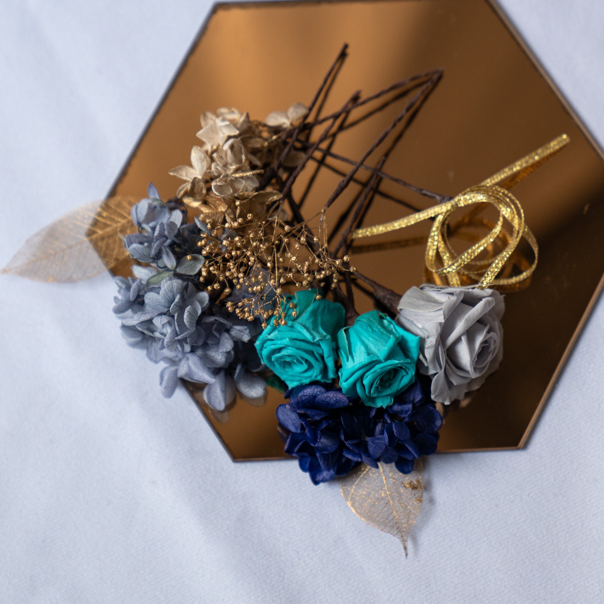 ヘッドフラワーと六角ミラーセット G