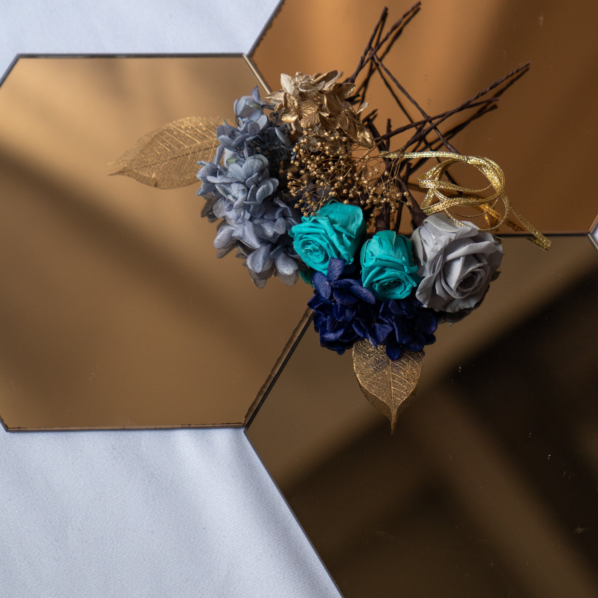 ヘッドフラワーと六角ミラーセット G