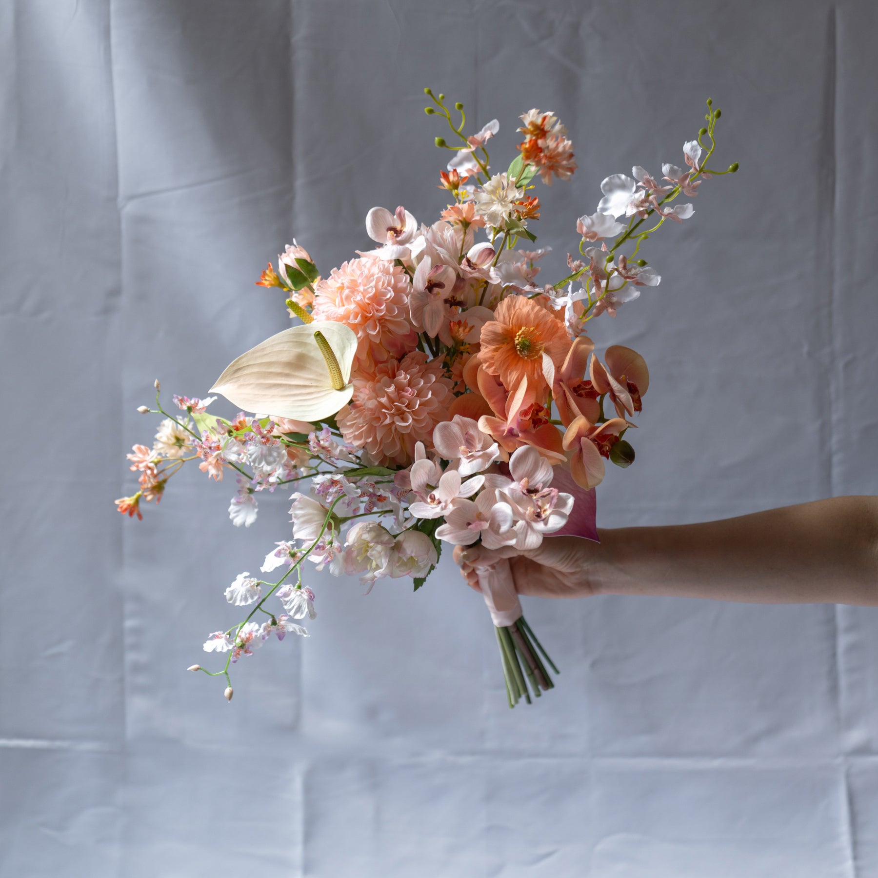 ピンクのグラデーションブーケ