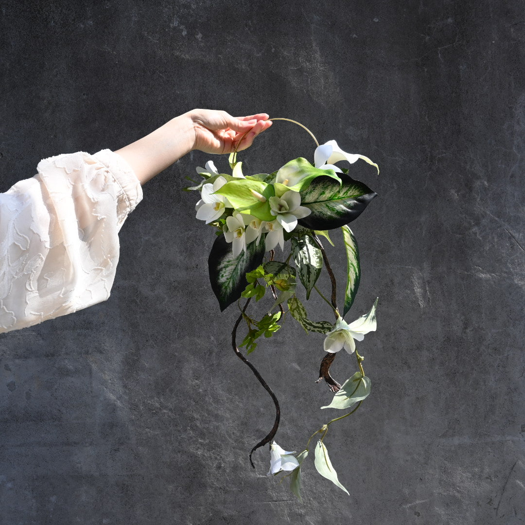 グリーンMIXボタニカルリースブーケ