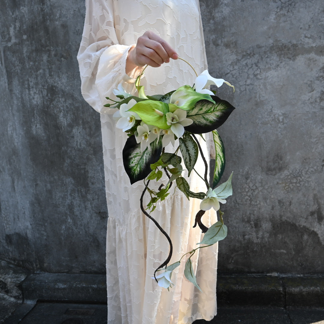 グリーンMIXボタニカルリースブーケ