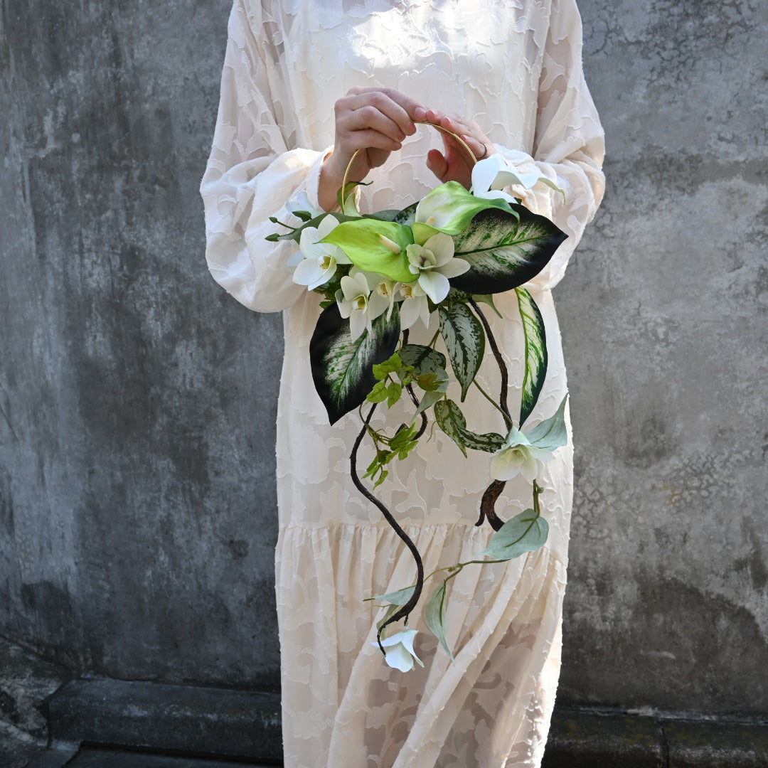 グリーンMIXボタニカルリースブーケ