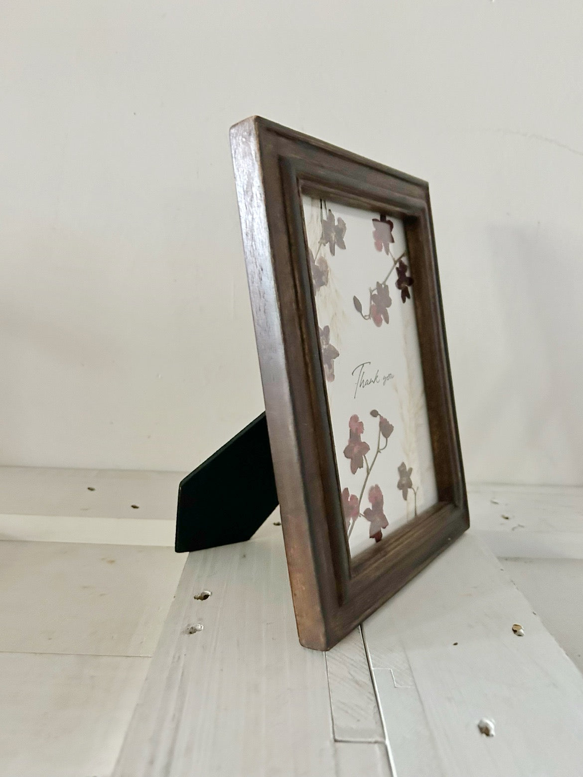 押し花アートフレーム「Thank you」Red×White