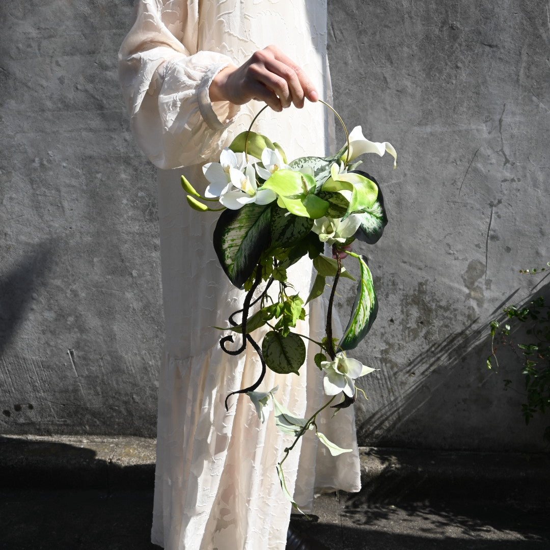 グリーンMIXボタニカルリースブーケ