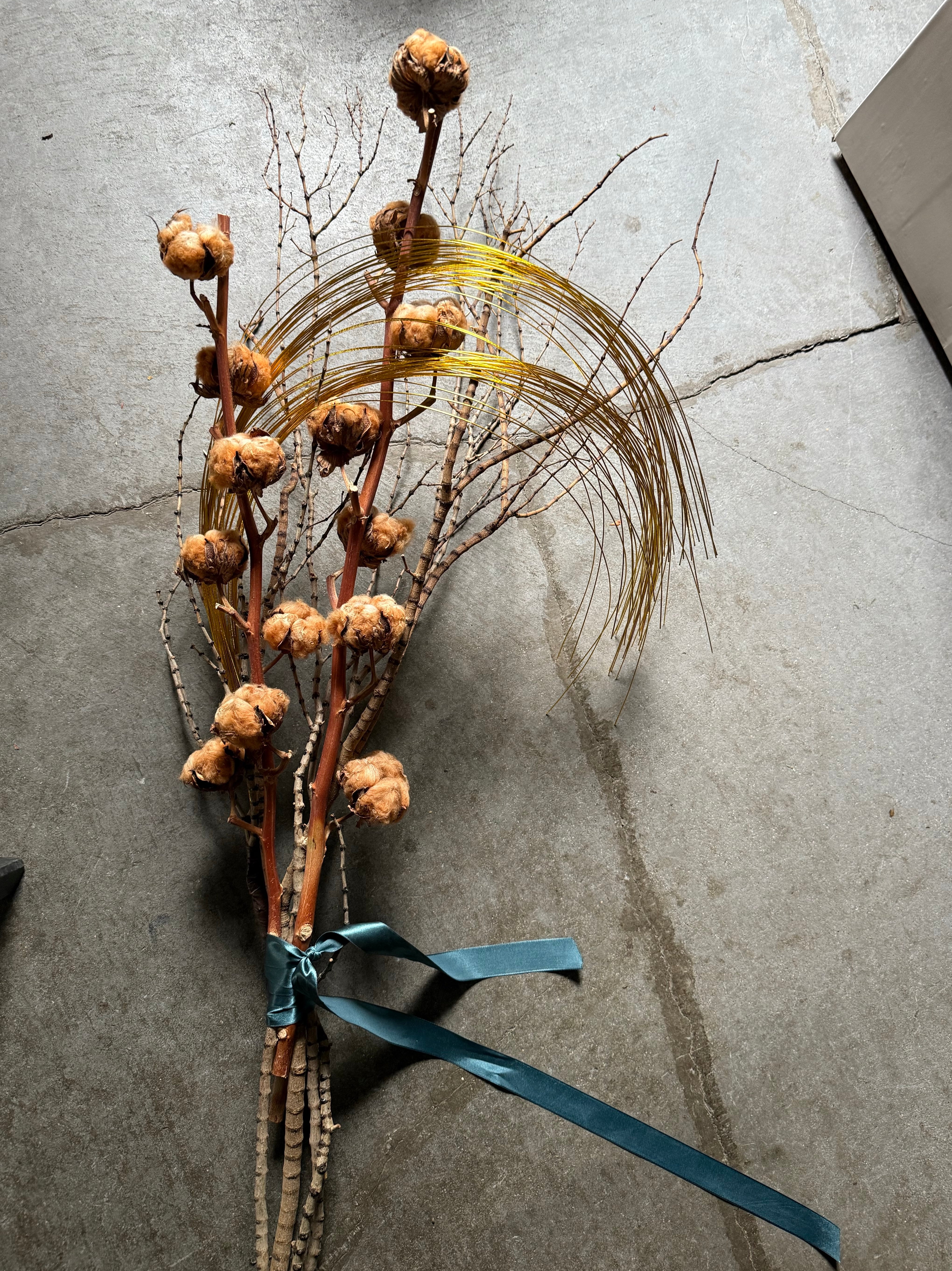 《モダンな大人のクリスマス&お正月飾り》2WAYスワッグと金の水引セット