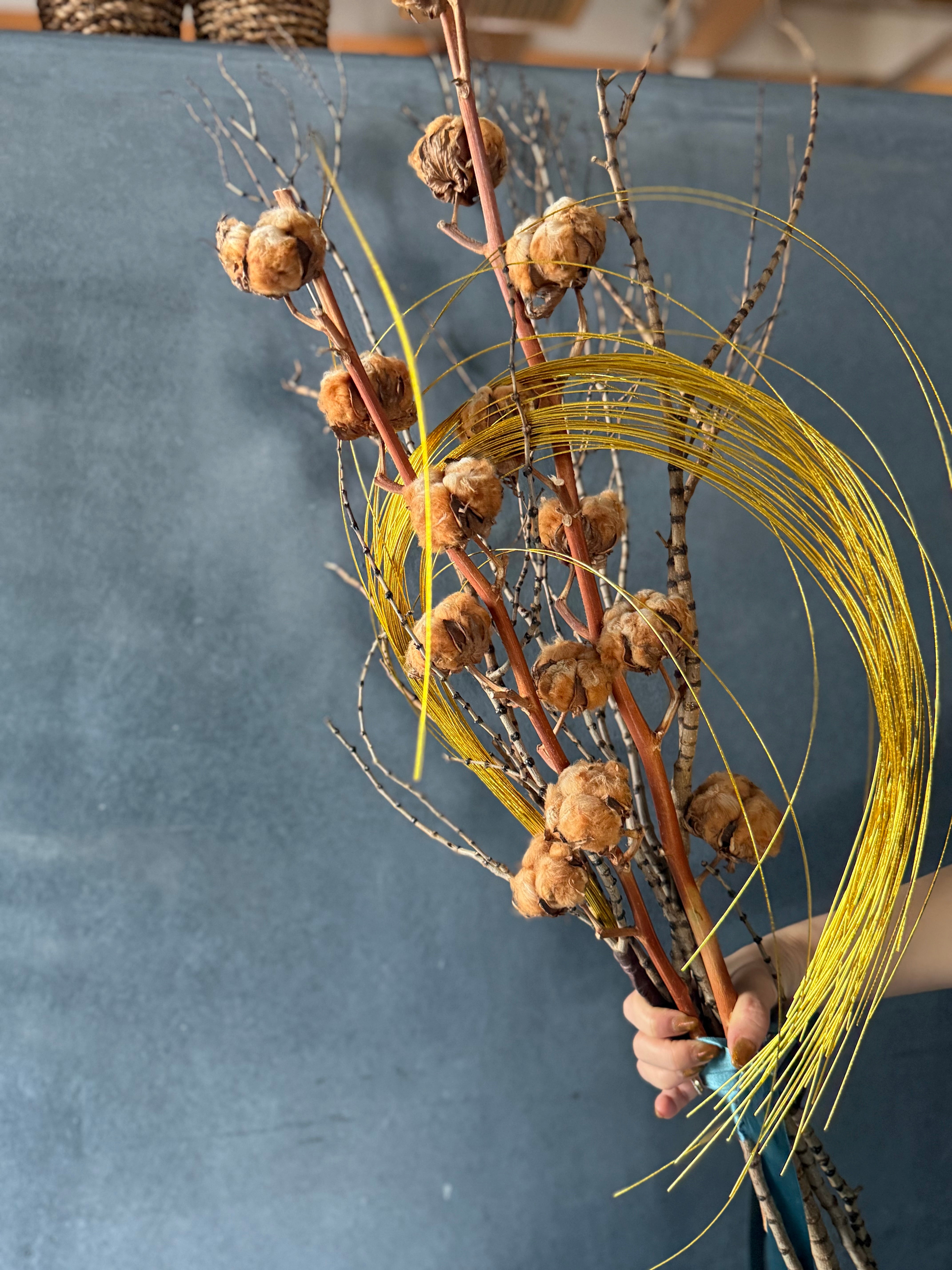 《モダンな大人のクリスマス&お正月飾り》2WAYスワッグと金の水引セット