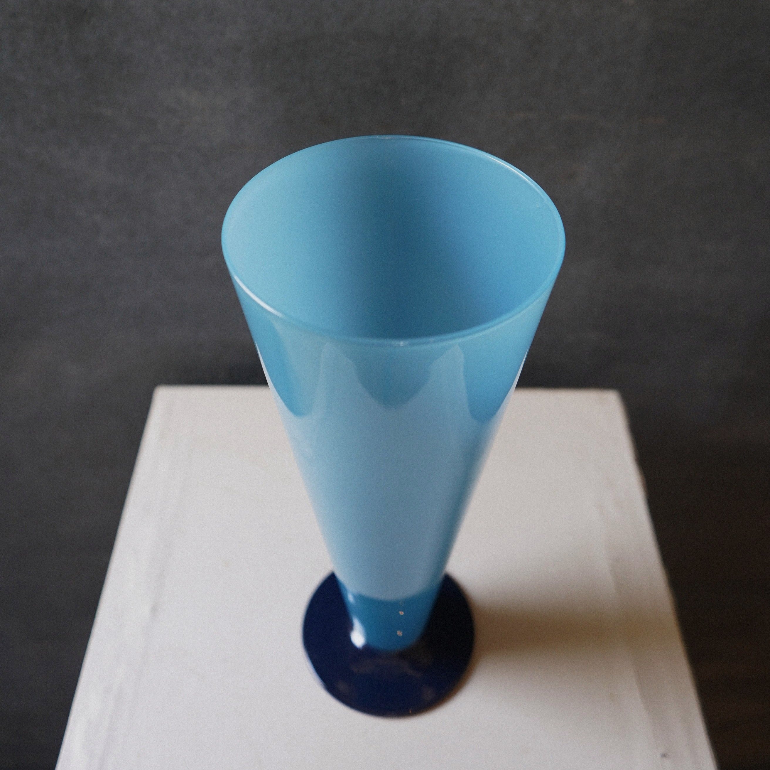 HAY Conial Vase / Large / Petrol blue and dark blue