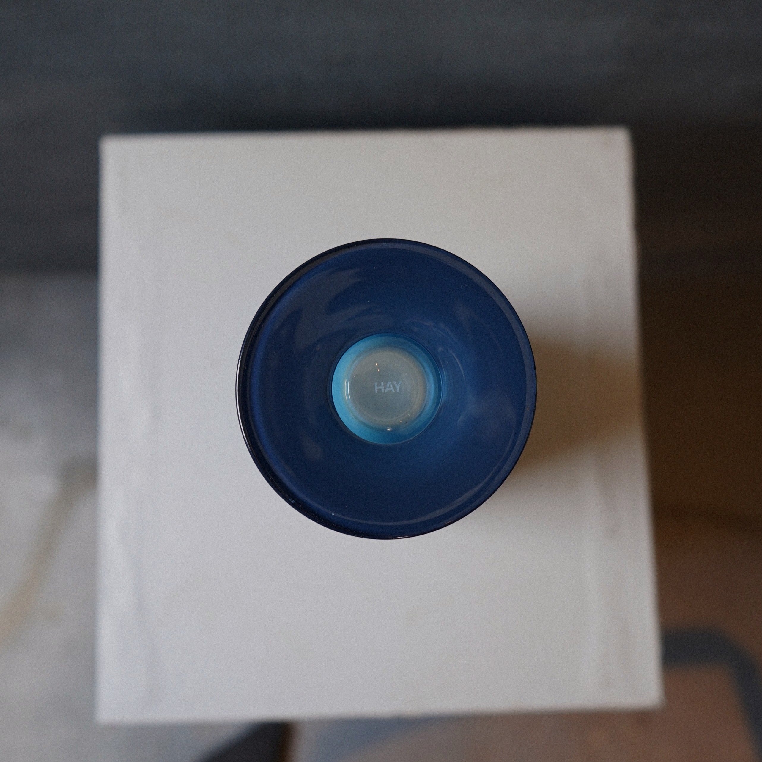 HAY Conial Vase / Large / Petrol blue and dark blue