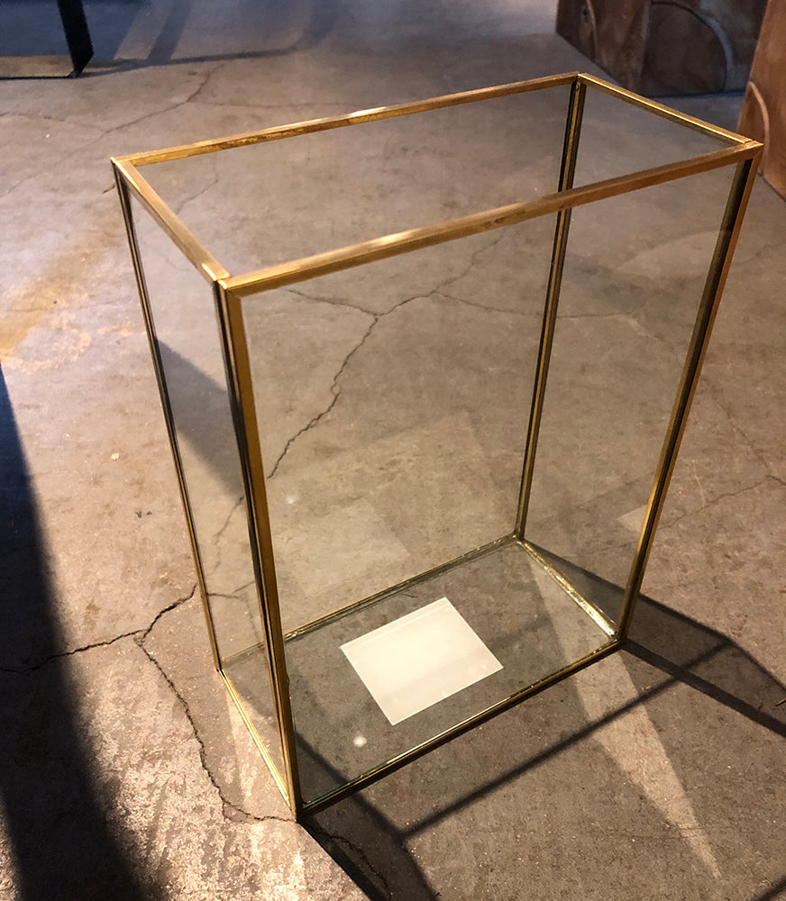 ゴールドスクエアガラス花器 フラワーベース ガラスベース 花瓶 花器 一輪挿し インテリア 花 雑貨 高級 オシャレ おしゃれ プレゼント ギフト 祝い