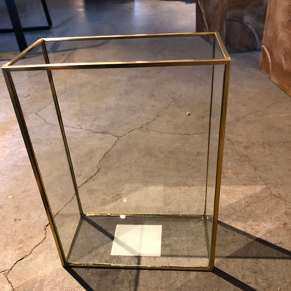 ゴールドスクエアガラス花器 フラワーベース ガラスベース 花瓶 花器 一輪挿し インテリア 花 雑貨 高級 オシャレ おしゃれ プレゼント ギフト 祝い