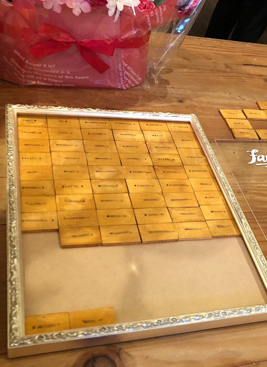 木製パズル結婚証明書 長方形 30〜80名様分