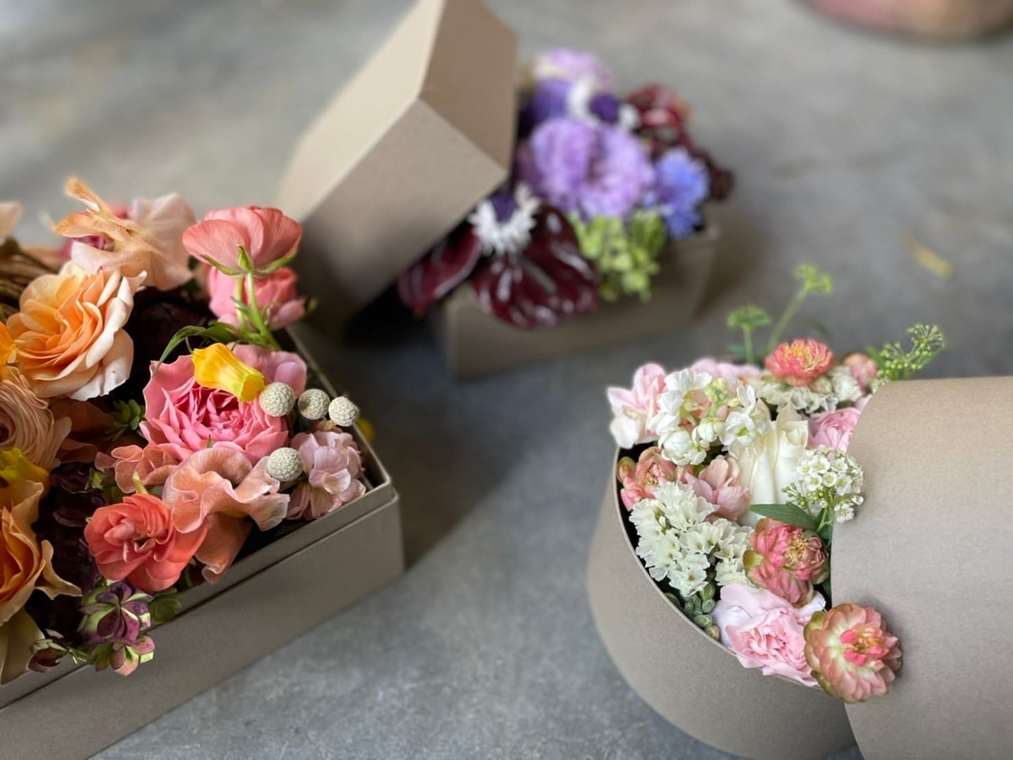 生花アレンジメント スクエアBOX L-size