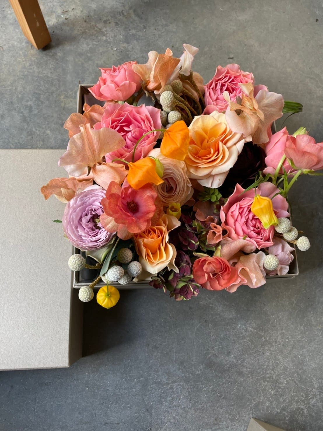 生花アレンジメント スクエアBOX L-size