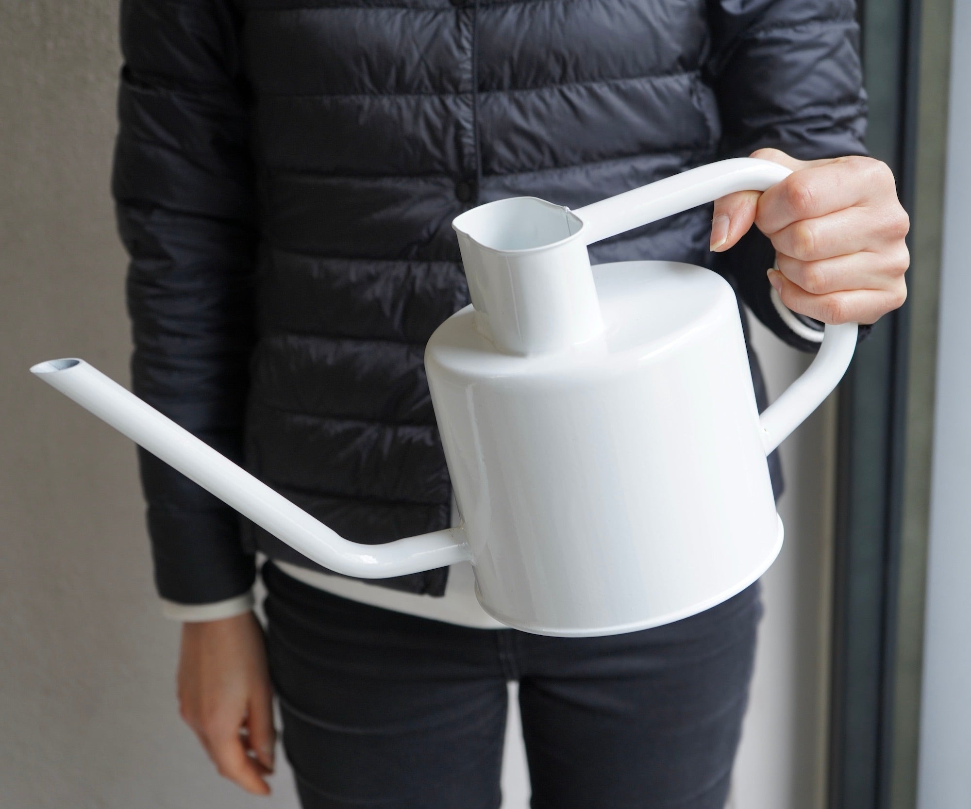 スチールジョウロ1.7L ホワイト じょうろ ガーデニング 水やり 植物 インテリア 花 雑貨 高級 オシャレ おしゃれ プレゼント ギフト 祝い