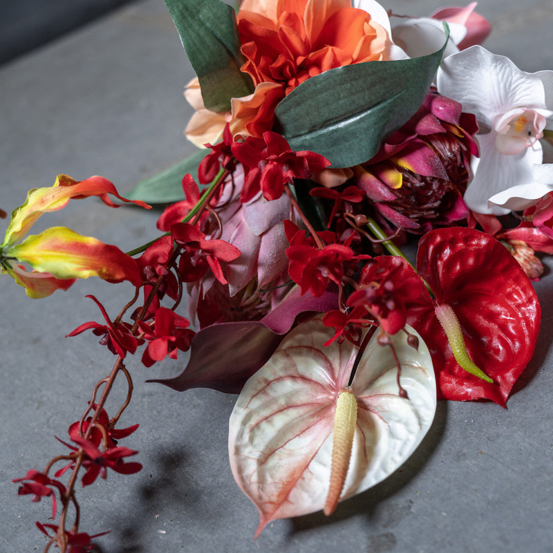 色鮮やかな胡蝶蘭×アンスリュームのブーケ アーティフィシャルフラワー