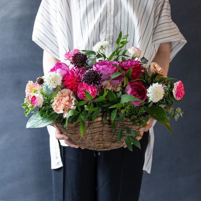 Basketフラワーアレンジメント Lサイズ フラワーギフト 花 生花