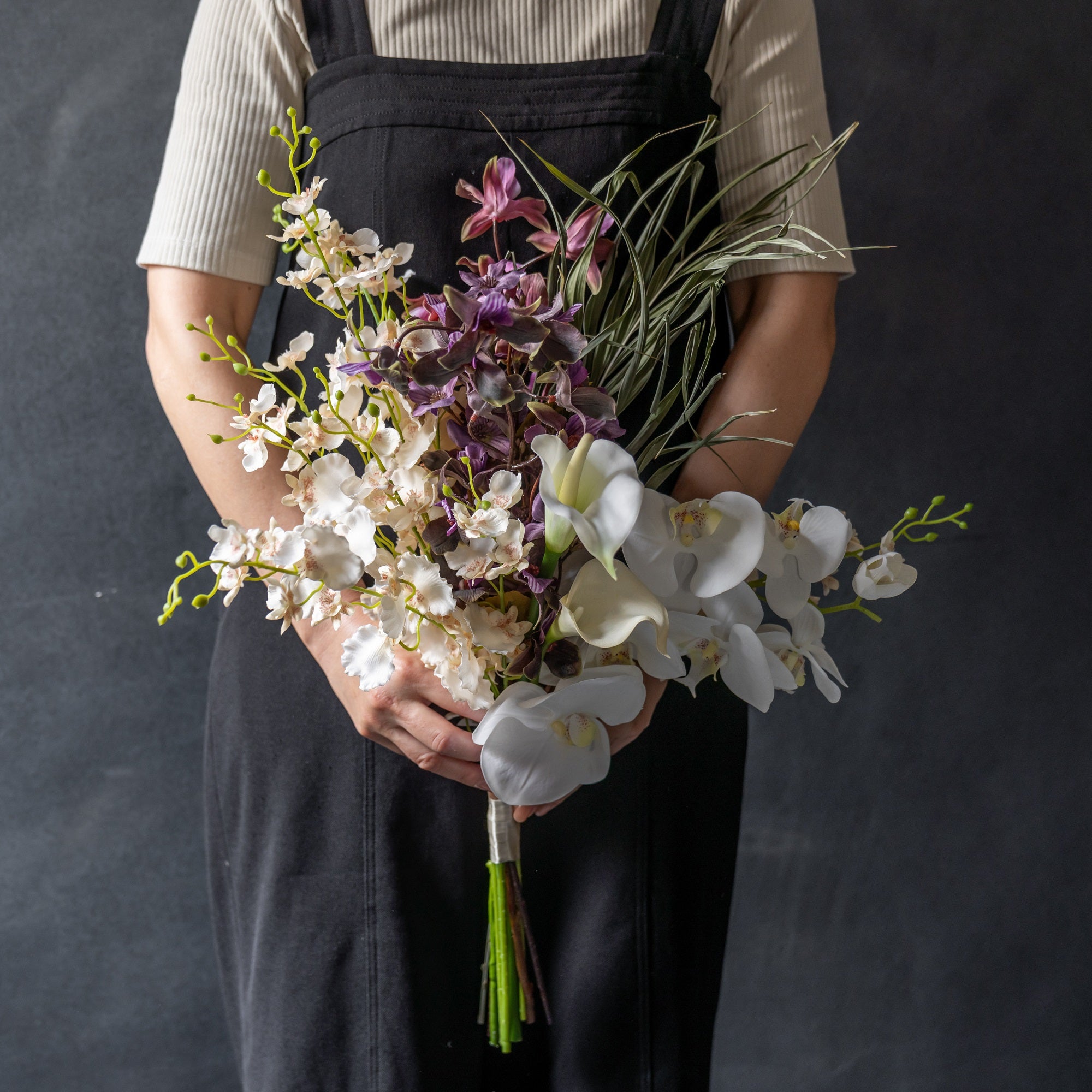 アーティフィシャルフラワー　ブーケ　パープル　ブルー　ホワイト　イエロー 造花・アーティフィシャルフラワー・アートフラワーブーケ