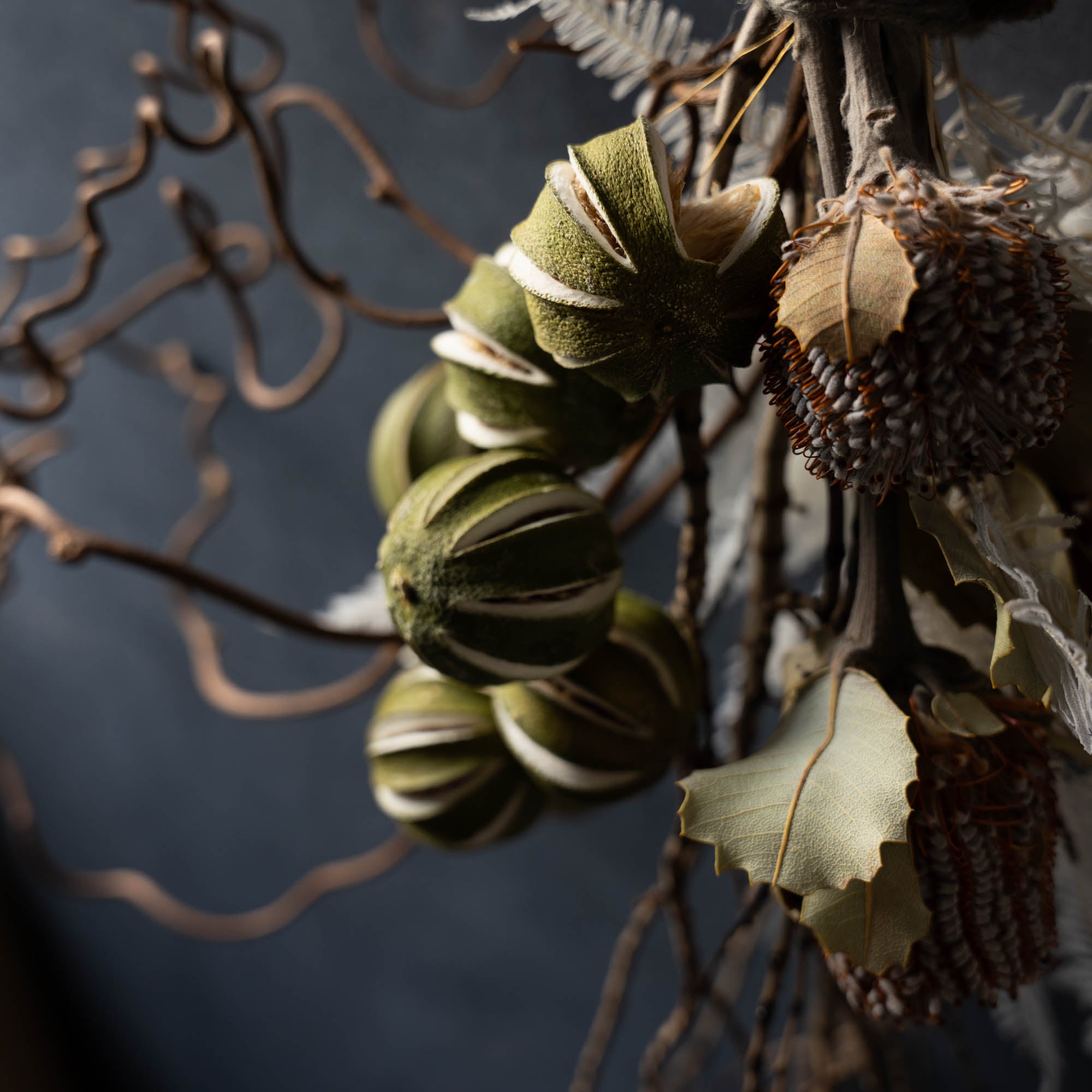 ライム×バンクシア×シダのナチュラルスワッグ