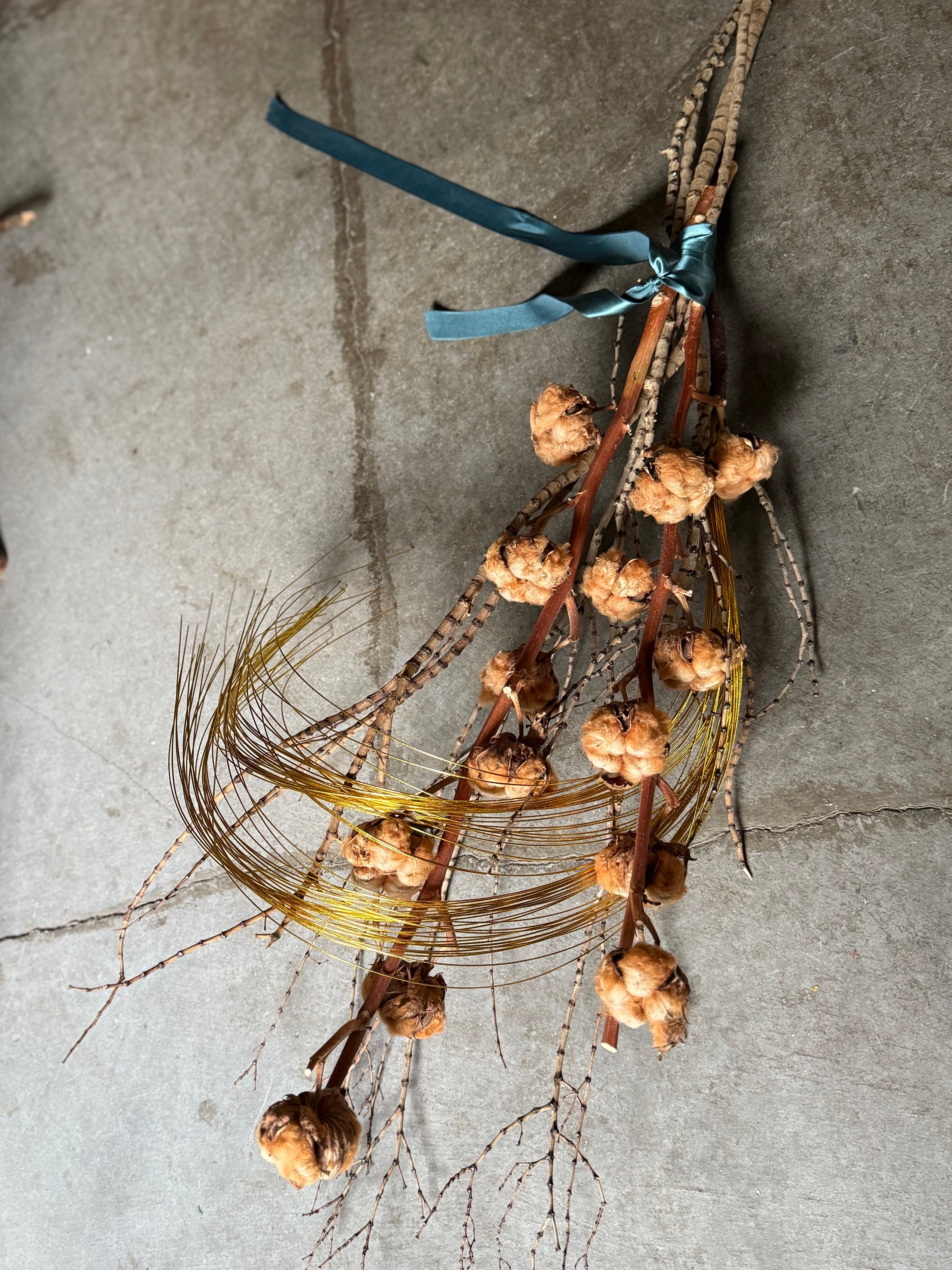 《モダンな大人のクリスマス＆お正月飾り》2WAYスワッグと金の水引セット