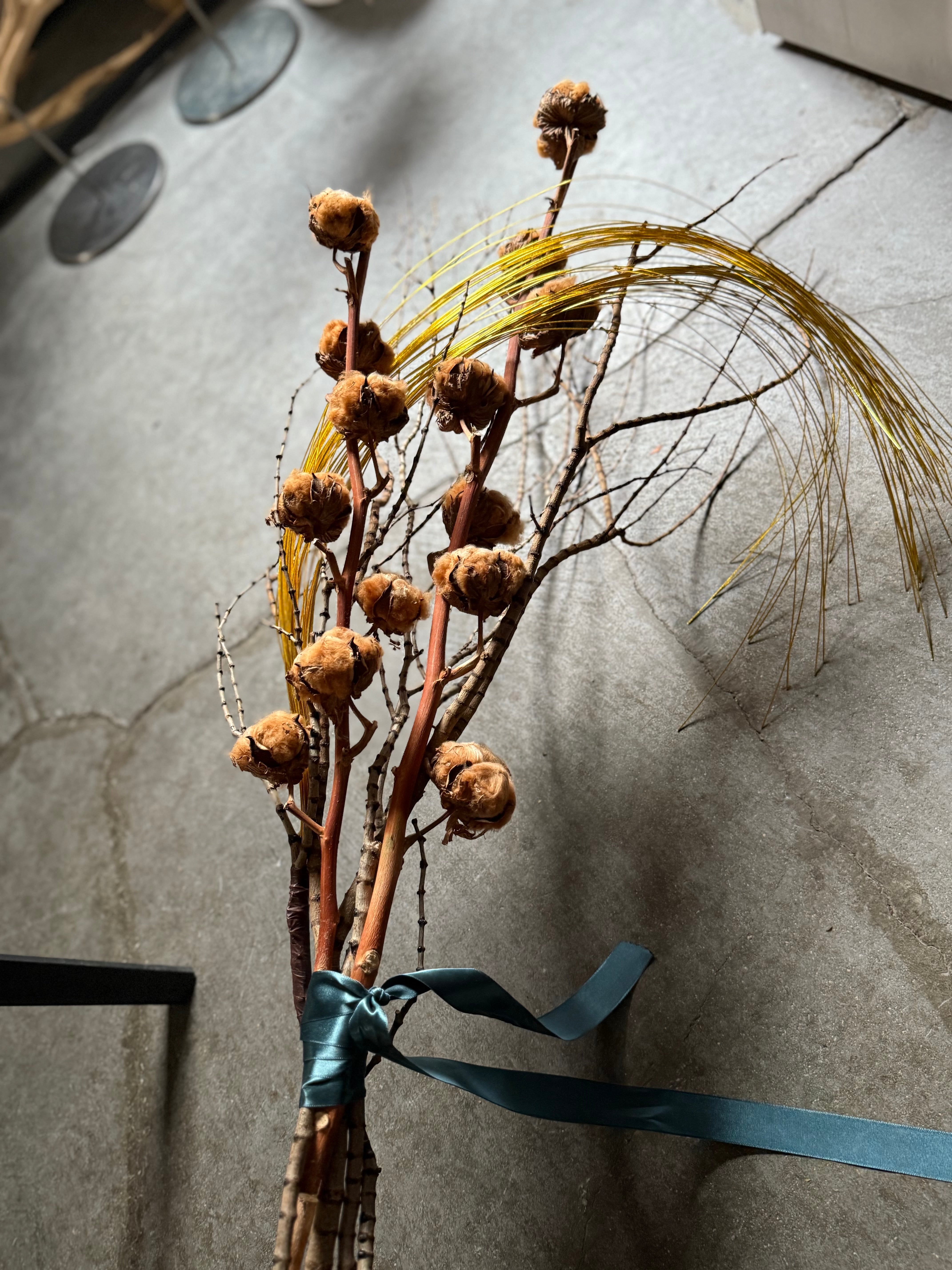 《モダンな大人のクリスマス＆お正月飾り》2WAYスワッグと金の水引セット