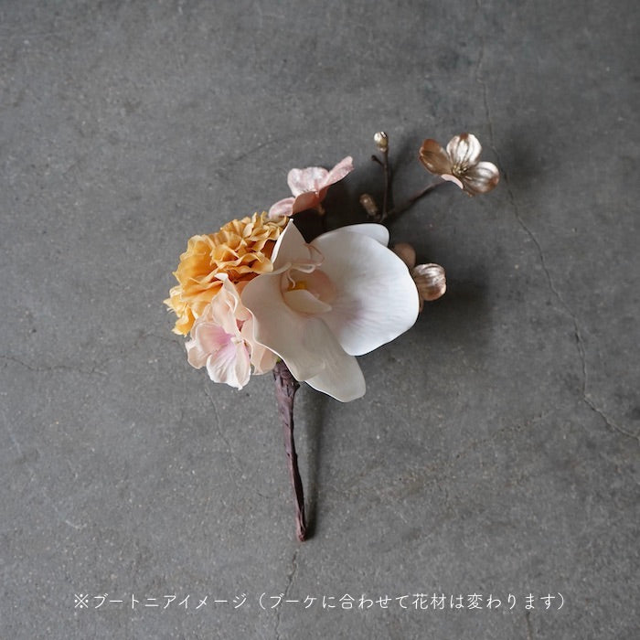 ピンク×オレンジの華やかブーケ