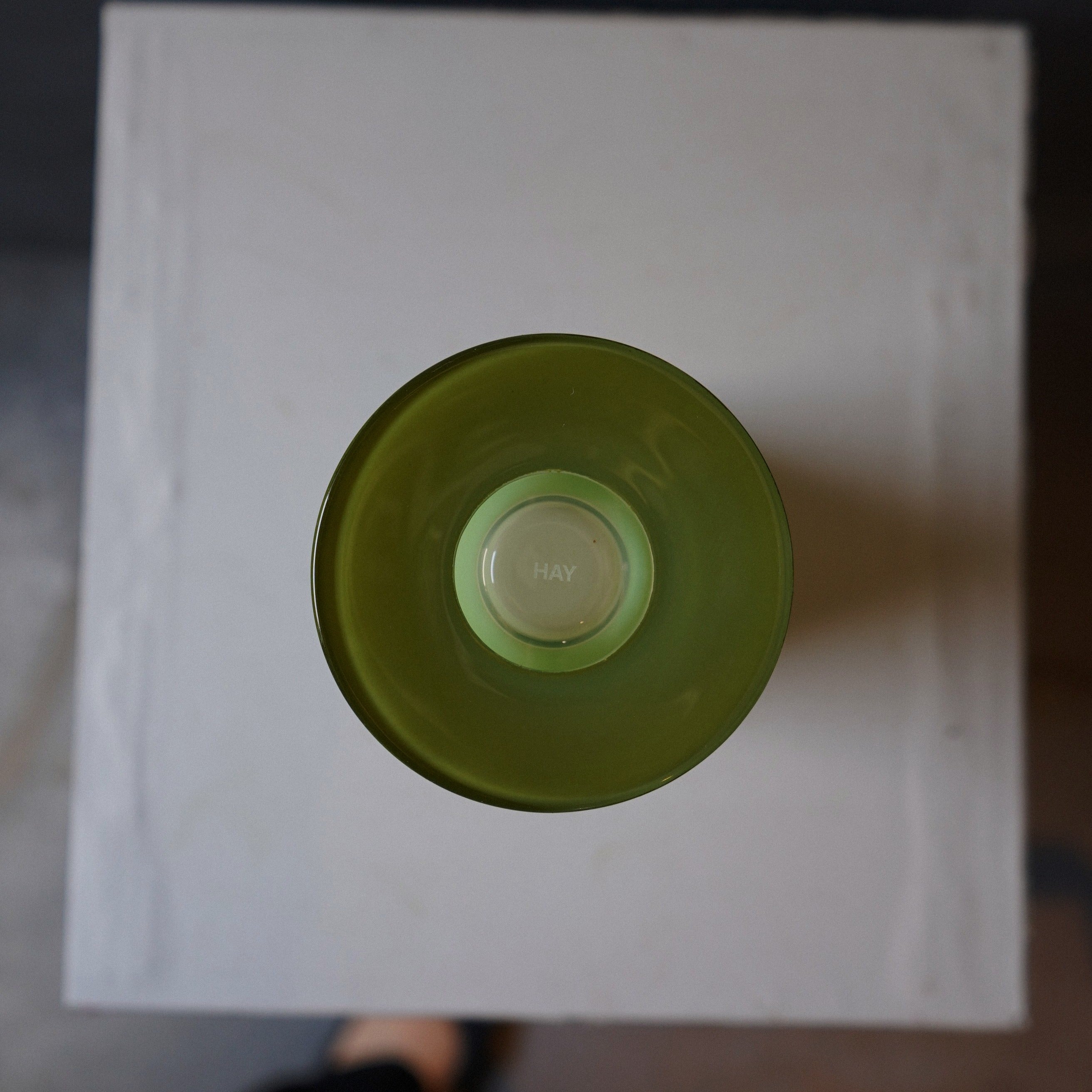 HAY Conial Vase / Small / Light green and dark lime