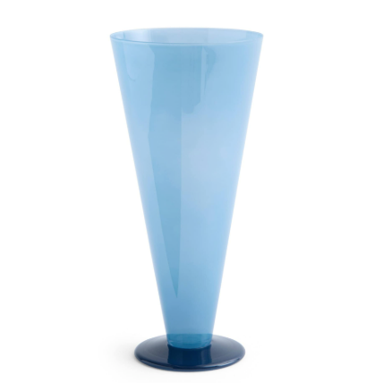 HAY Conial Vase / Large / Petrol blue and dark blue