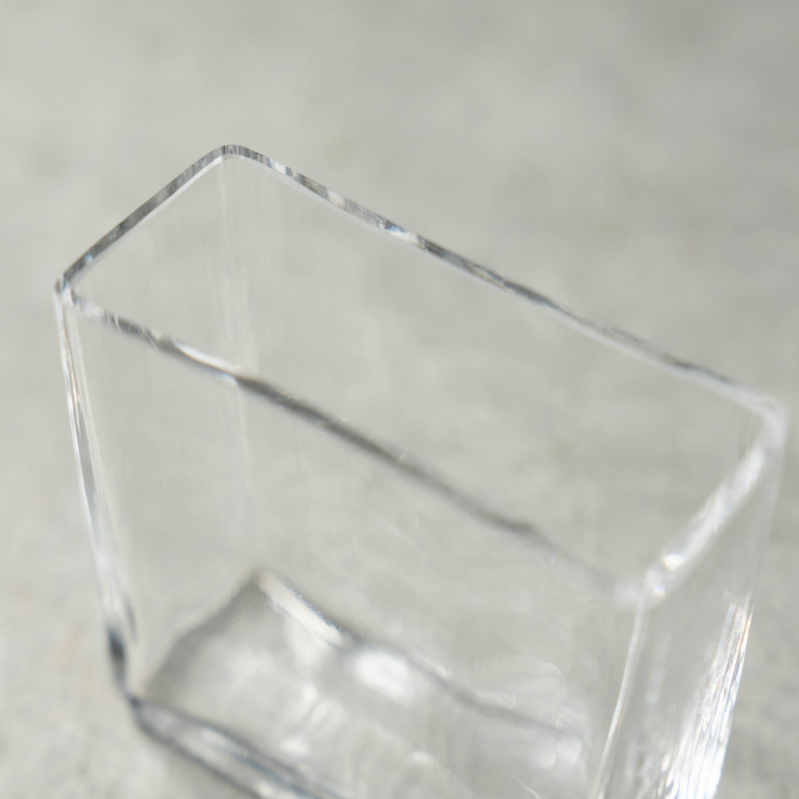 花瓶・フラワーベース スガワラガラス cube クリア S-size