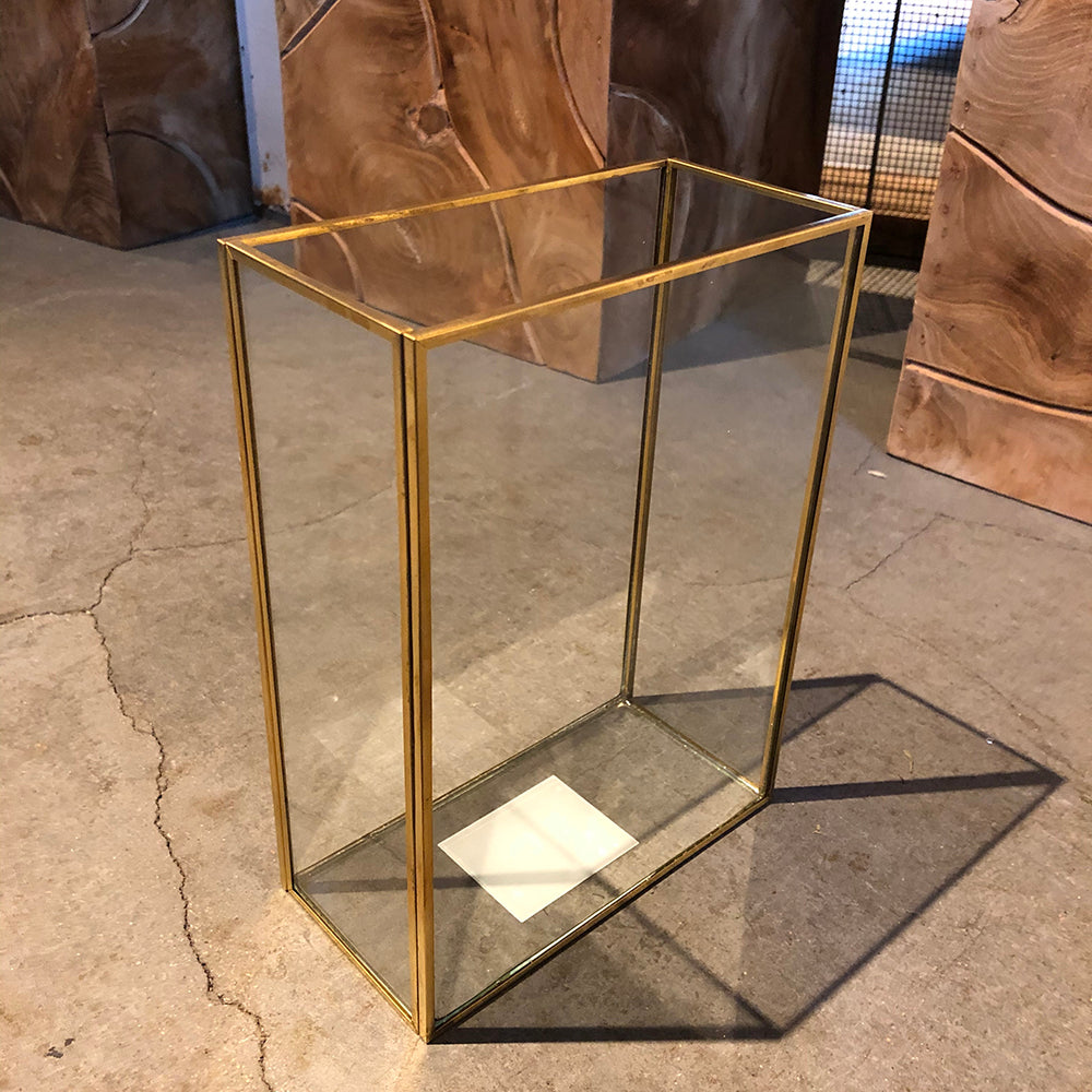 ゴールドスクエアガラス花器         フラワーベース ガラスベース  花瓶 花器 一輪挿し インテリア 花 雑貨 高級 オシャレ おしゃれ プレゼント ギフト 祝い