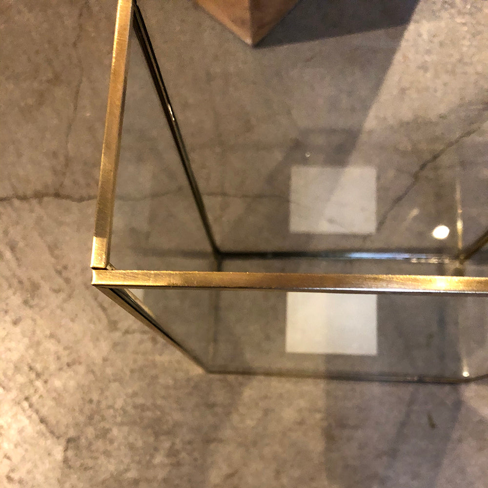 ゴールドスクエアガラス花器         フラワーベース ガラスベース  花瓶 花器 一輪挿し インテリア 花 雑貨 高級 オシャレ おしゃれ プレゼント ギフト 祝い